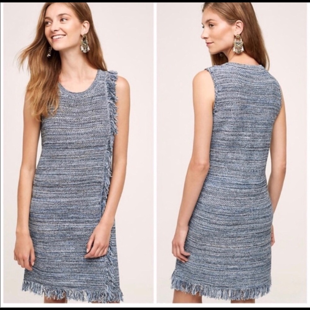 Anthropologie Holding Horses fringe shift dress